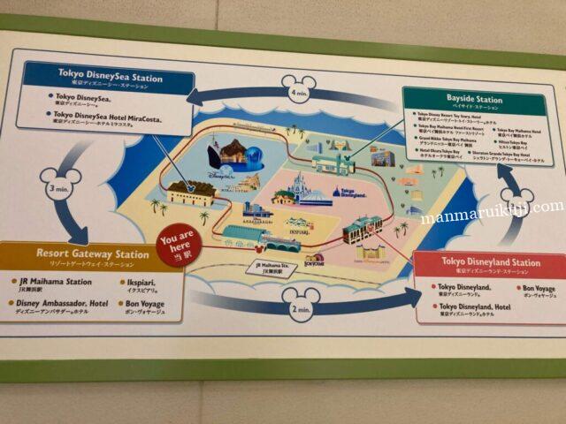ディズニーリゾートラインの駅は4つだけ