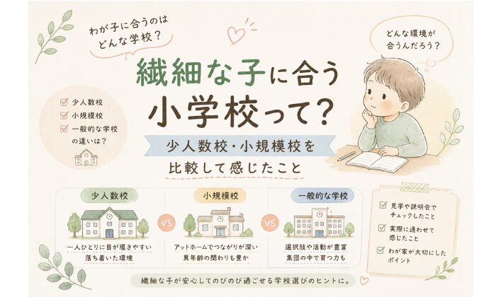 繊細な子に合う小学校って？｜少人数校・小規模校を比較して感じたこと