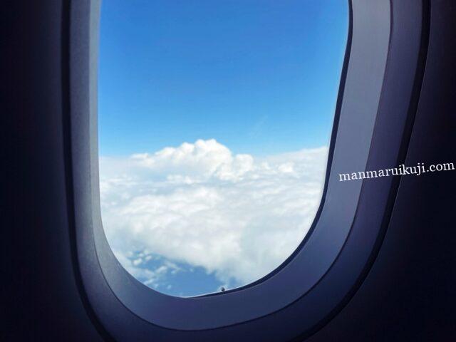 やっぱり一時帰国はいい！飛行機から見えるきれいな雲