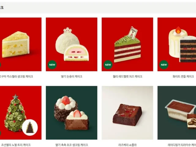 韓国スターバックス2025年冬のピースケーキ