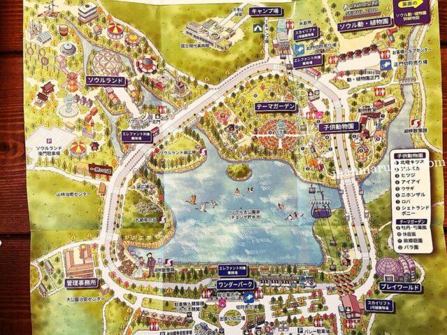 ソウル大公園の地図