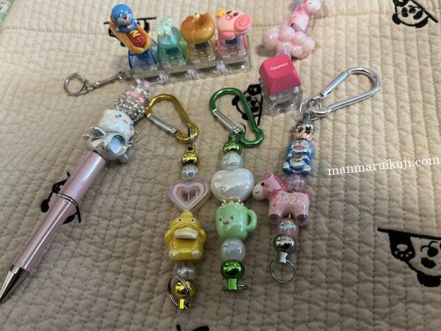 東大門総合市場でパーツを買って作ったオリジナルキーホルダー