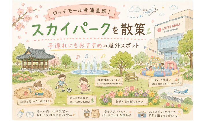 ロッテモール金浦直結！スカイパークを散策｜子連れにもおすすめの屋外スポット